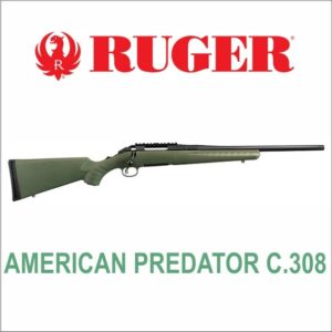 FUSIL RUGER CAL 308WIN AMERICAN PREDATOR GREEN 4Tiros 18Pulgadas A.15135