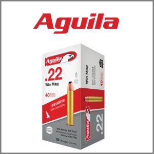 MUNICION AGUILA C.22MAG PUNTASEMI JACKETED SOFT POINT 40 GRAIN A.222401