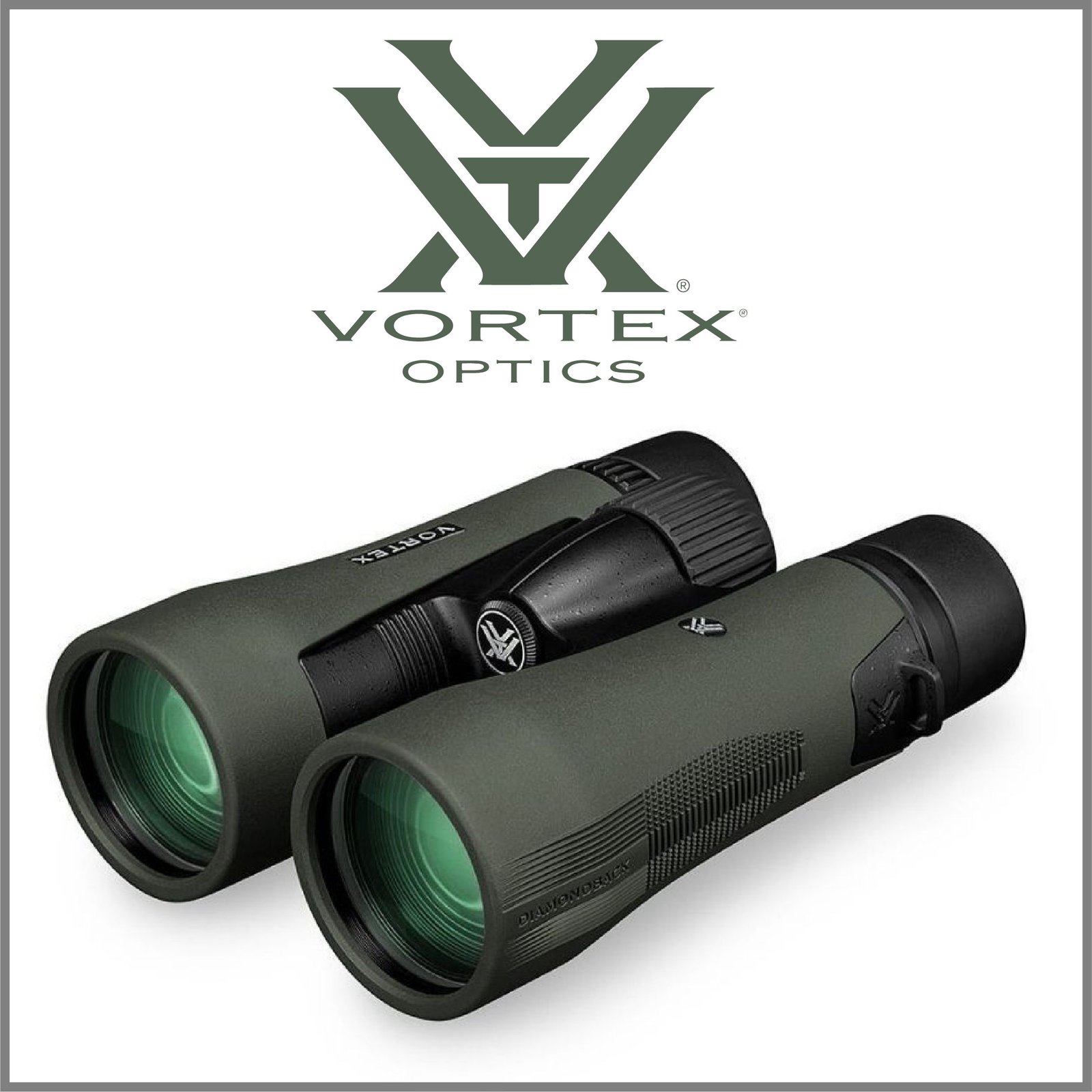 Vortex Optics Crossfire HD 10x50 Green Binoculars – With Free Camo Digital Hat