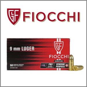 MUNICION FIOCCHI Cal.9 mm. FMJ 124 grs IMPORTADA