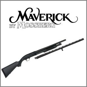 ESCOPETA CAL 12 MAVERICK A TROMBON 6/TIROS CAÑO 28" + CAÑO ADICIONAL DE 18,5" CULATA SINTETICO NEGRO-BANDA VENTILADA A.31000-14