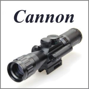 Mira Telescopica Cannon 3.5-10x40 RANGE FINDER MILDOT lum/ c/laser alum negro c/riel base 11mm