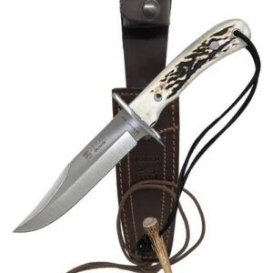 CUCHILLO JOKER Bowie Caza Pesca Asta Ciervo Hoja 16 Cm Color CC96